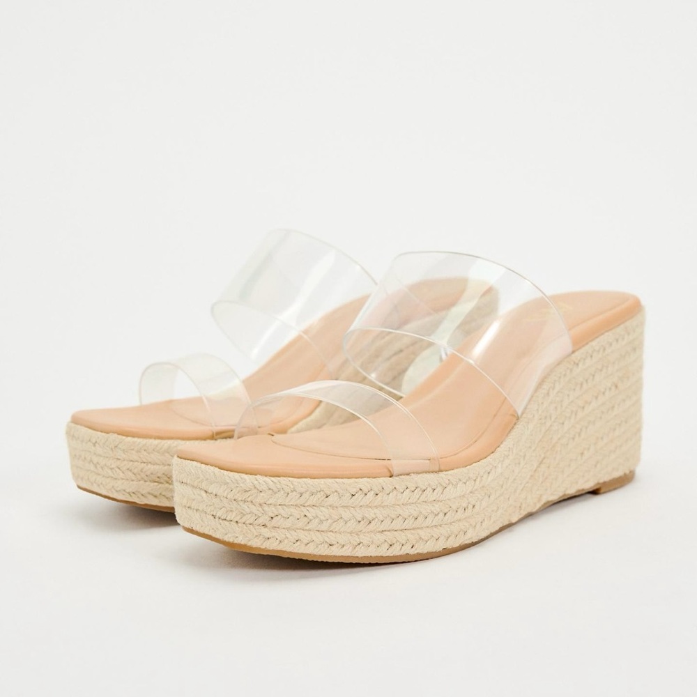 Zara vinyl wedges sandal (Brand new in box )